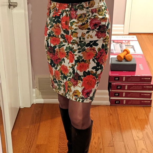 Anthropologie Dresses & Skirts - ANTHROPOLOGY Maeve Floral Denim Skirt